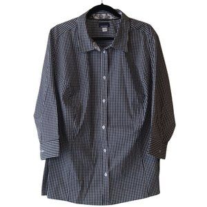 BE | Women's Plus Size Plaid Sleeve Shirt | 3X